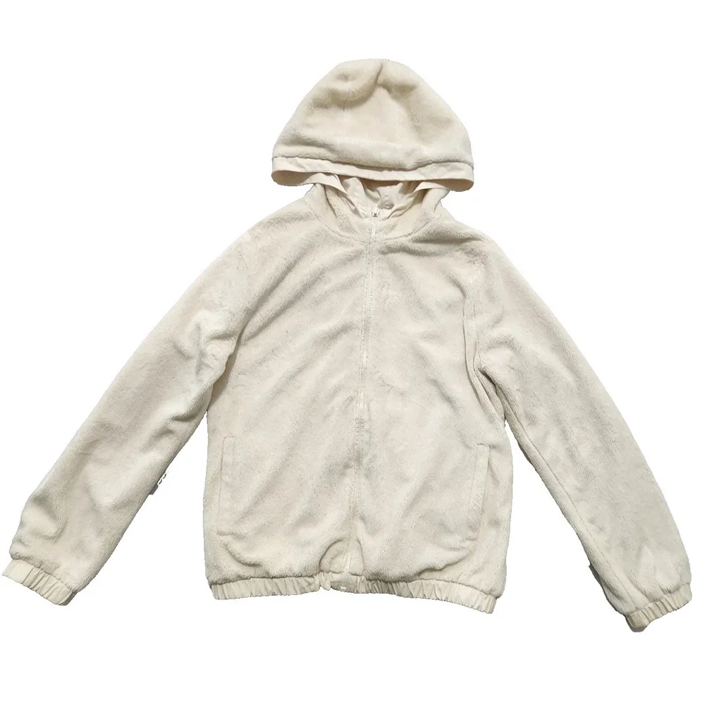 Tommy Hilfiger Girl Reversible Fleece Hooded‎ Jacket Size M